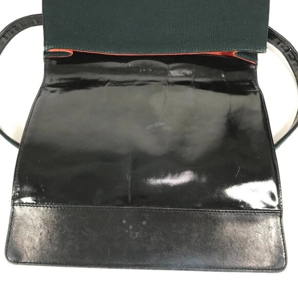 CHANEL CC CC Mark bag flap Shoulder Bag Jersey Black/Dark GreenBased - Picture 11 of 15